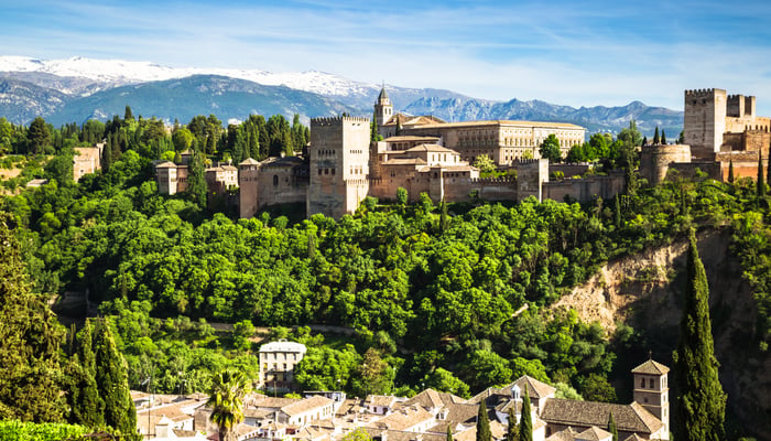 The Alhambra palace in Granada, Spain