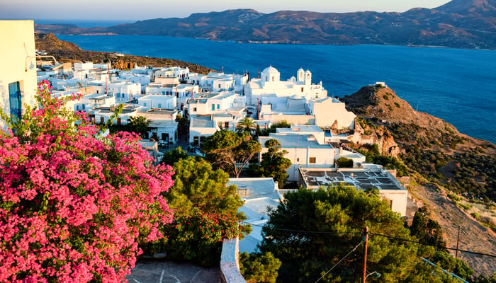 Plaka village on Milos, Greece