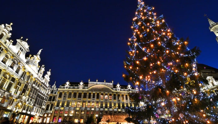 Christmas on the Grand Place in Brussels, Belgium