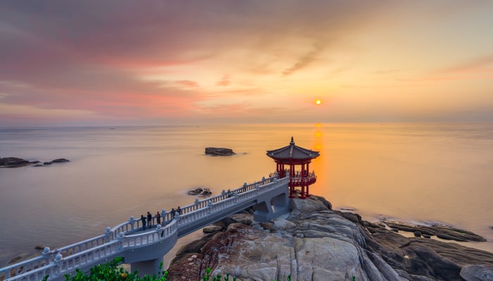 Sunrise over Sokcho, South Korea
