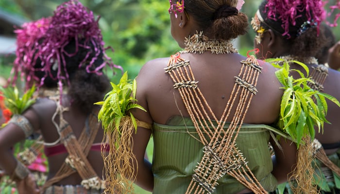 Traditional dance in Santa Ana, Solomon Islands