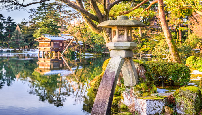 Kenroku-en Garden in Kanazawa, Japan