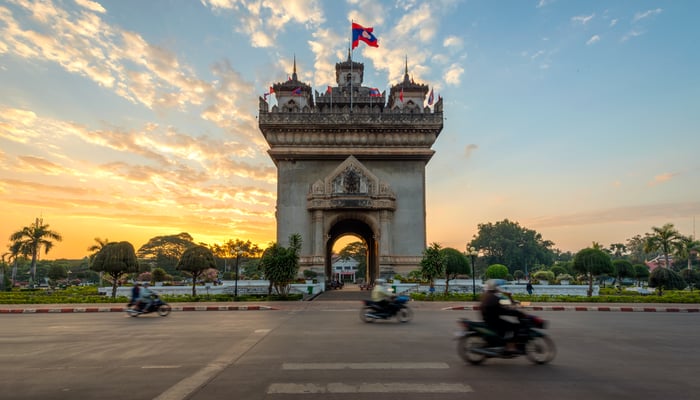 Patuxai monument in Vientiane, Laos
