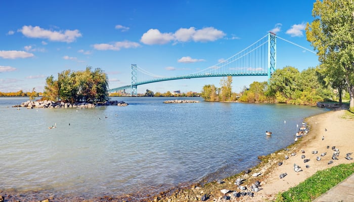 Ambassador Bridge in Windsor, Ontario