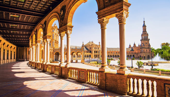 Plaza de España in Seville, Spain