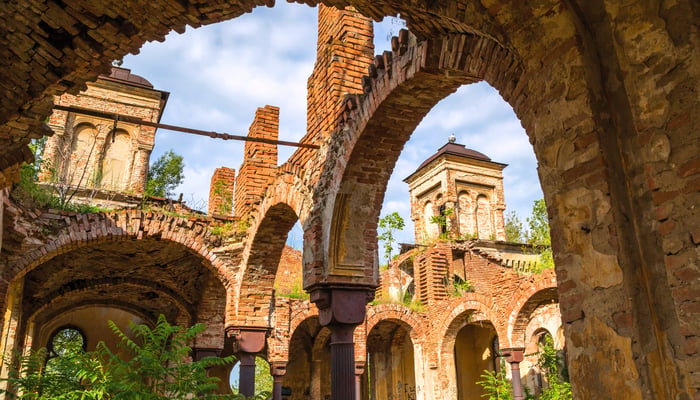 Ruined synagogue in Vidin, Bulgaria