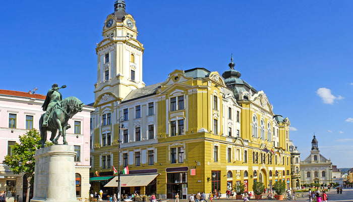 City hall in Pecs, Hungary