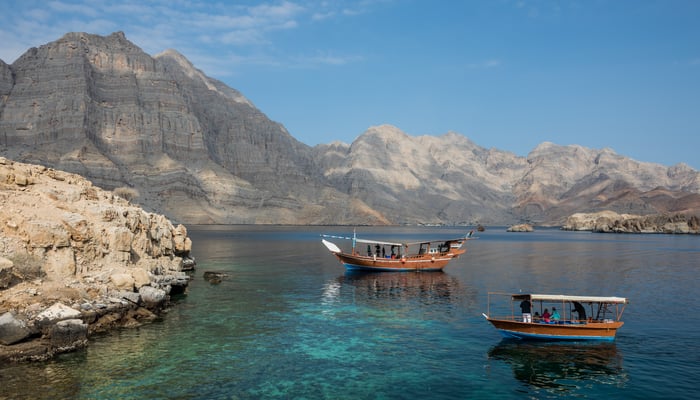 Fjords near Khasab on the Musandam Peninsula, Oman