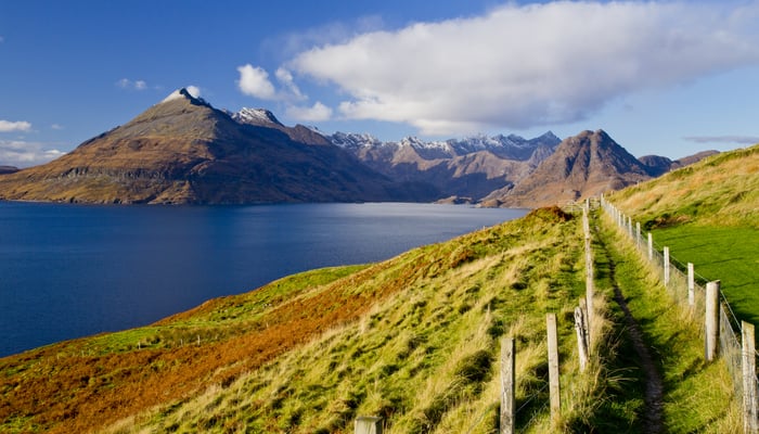 Loch Scavaig and the Cuilin mountains, Skye, Scotland
