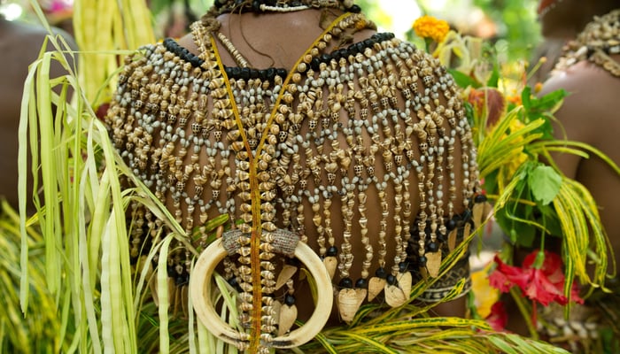 Traditional costume in Tufi, Papua New Guinea