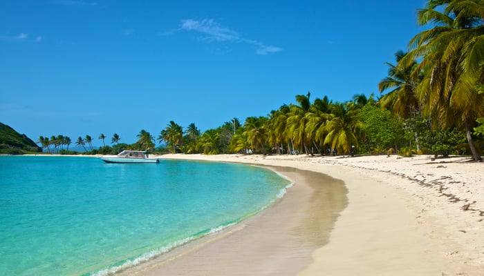 Beach on Mayreau, St Vincent & The Grenadines