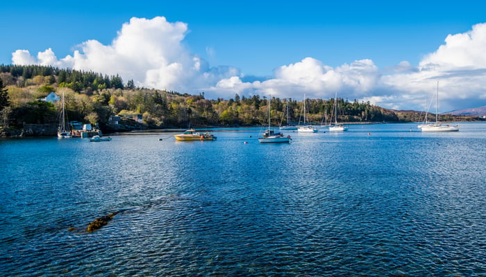 Armadale harbour on the Isle of Skye, Scotland