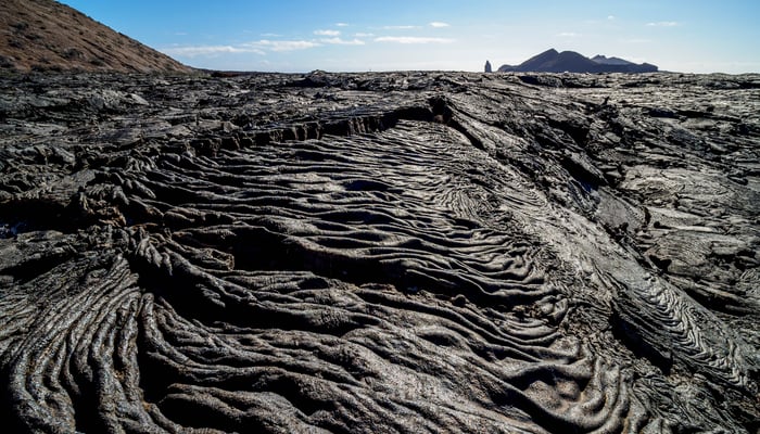 Lava field in Sullivan Bay, Santiago island, Galapagos