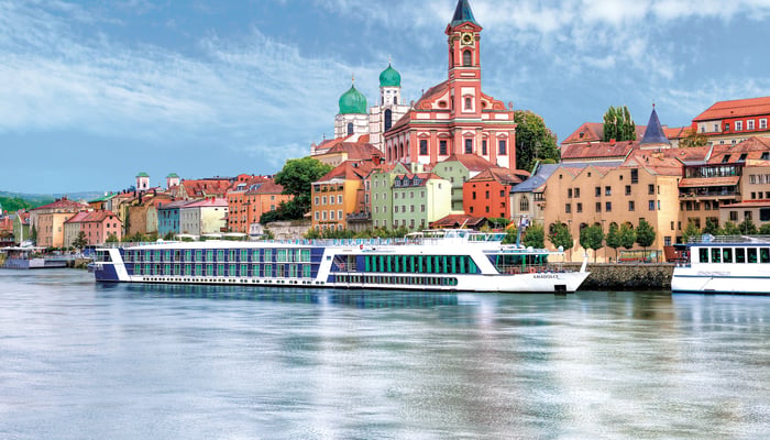 AmaDolce river cruise ship in Passau