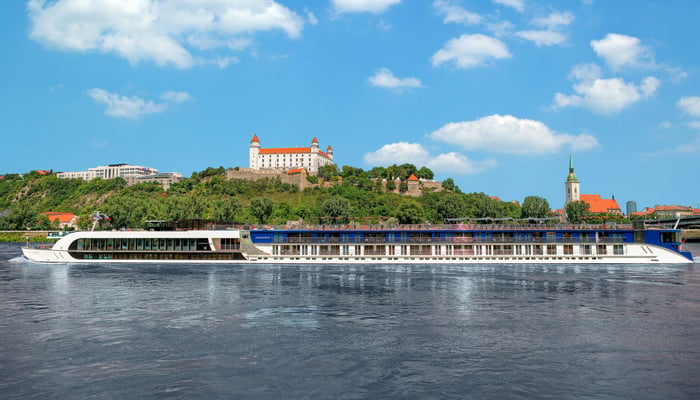 AmaCerto river cruise ship on the Danube in Bratislava