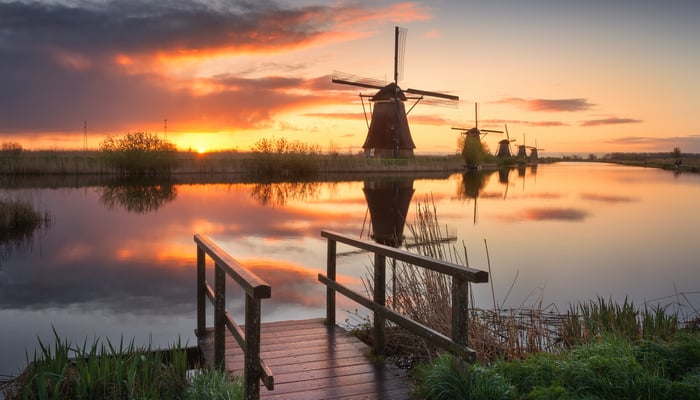 Windmills at Kinderdijk, Netherlands