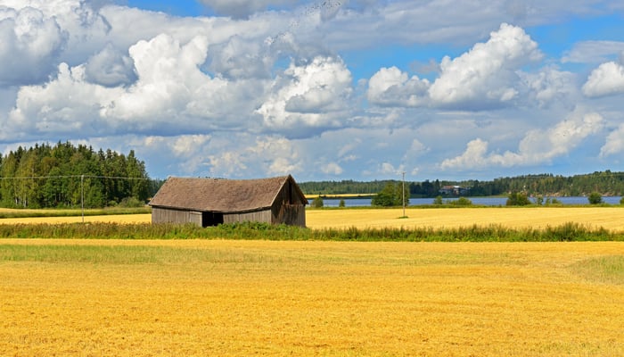 Rural landscape in the Aland Islands, Finland