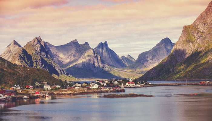 Lofoten in norway in the summer