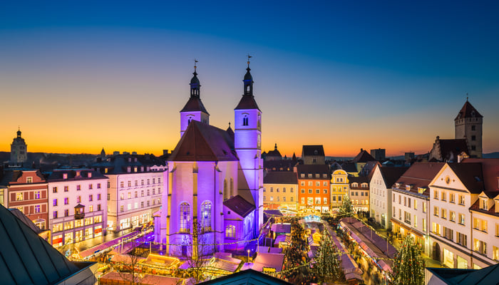 Christmas market in Regensburg, Germany