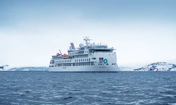AE Expeditions' ship Greg Mortimer
