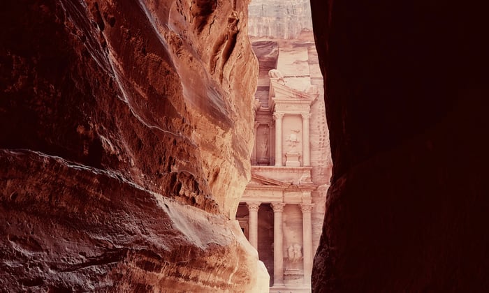 Canyon in Petra, Jordan