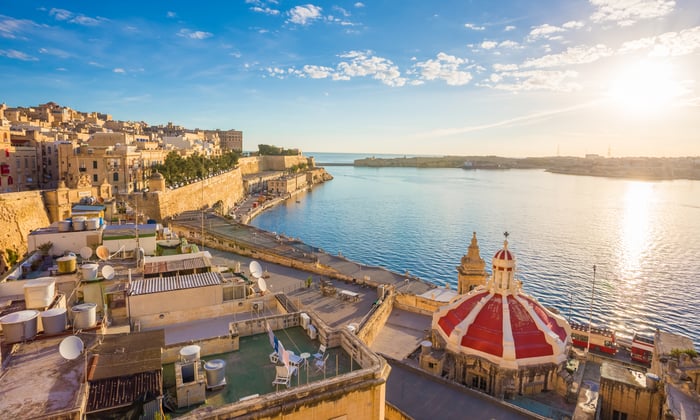 Sunrise in Valletta, Malta