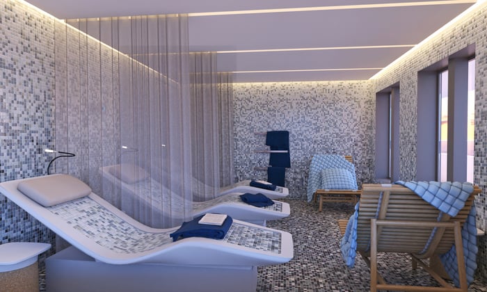 Rendering of Salt Room in Spa on Scenic Eclipse II