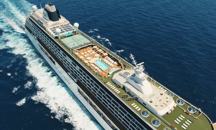 Crystal Serenity at sea, one of the best small ship cruises from UK ports