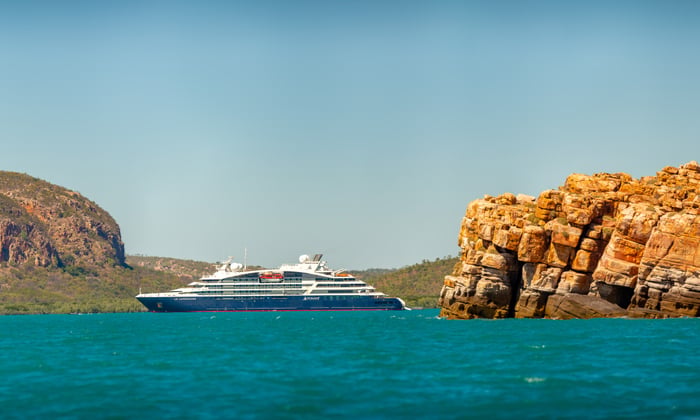 One of Ponant's Explorer class yachts in the Kimberley, Australia