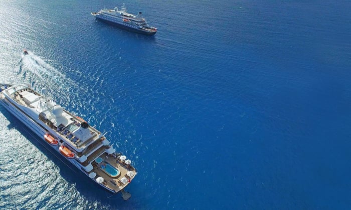 SeaDream I and II at sea