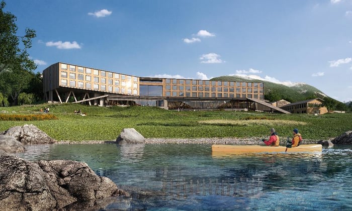 Silversea’s future Cormorant at 55 South in Puerto Williams