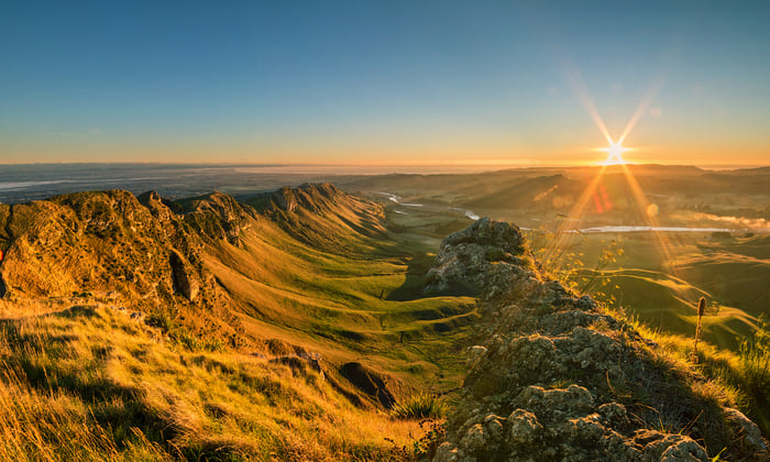 View from Te Mata peak near Napier, New Zealand