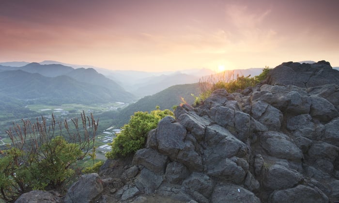 Hakkenzan Mountain in Otaru, Japan