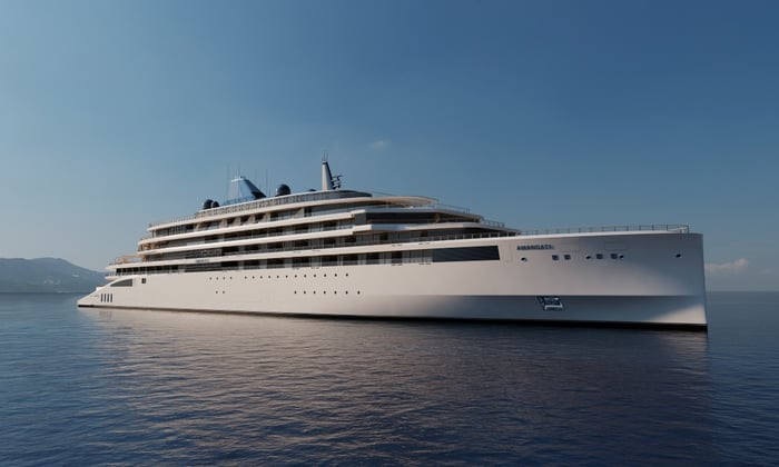 Rendering of Aman at Sea's yacht Amangati