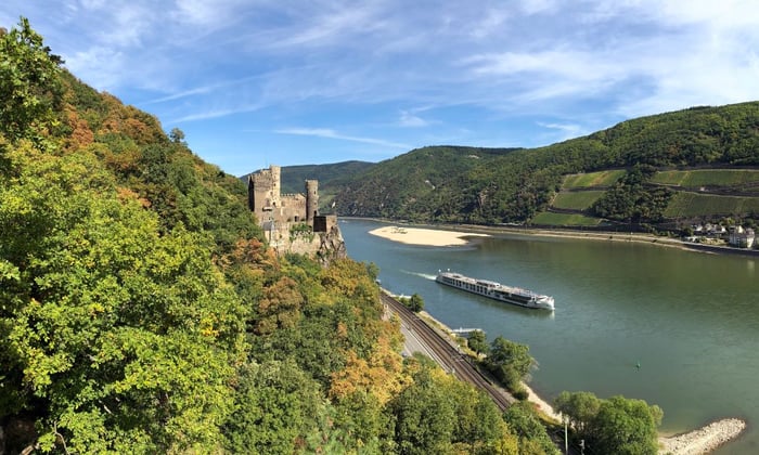riverside luxury cruises ship sailing on the Rhine