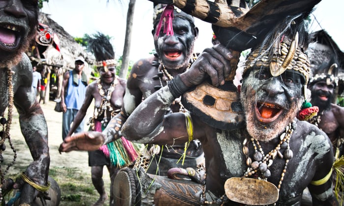 Tribe on the Sepik River, Papua New Guinea