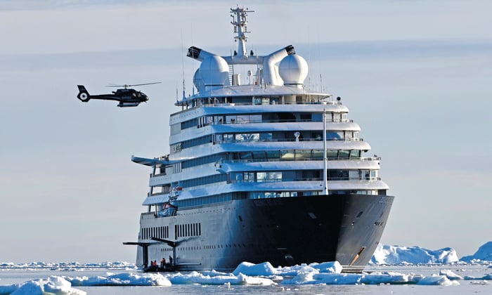 Scenic Eclipse sailing in Antarctica