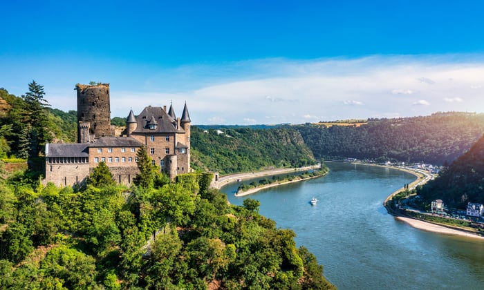 Katz Castle in Rhine, Germany 