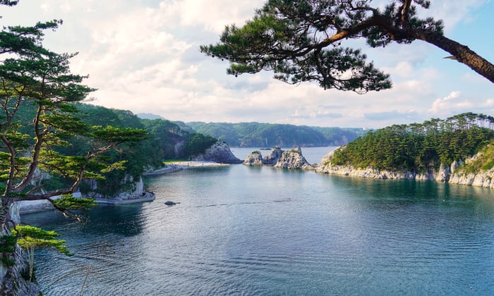 Jodogahama in Miyako, Japan