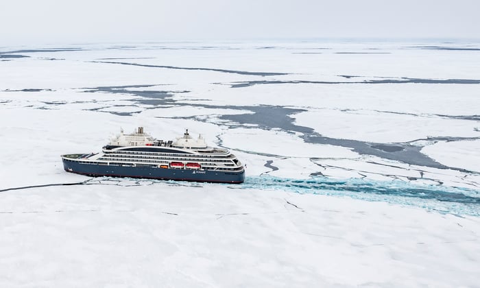 Ponant's icebreaker expedition ship, Le Commandant Charcot, well-suited for Antarctica cruises