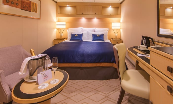 Inside Stateroom on board Cunard's Queen Mary 2