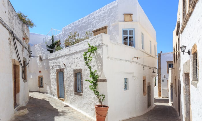 Chora in Patmos, Greece