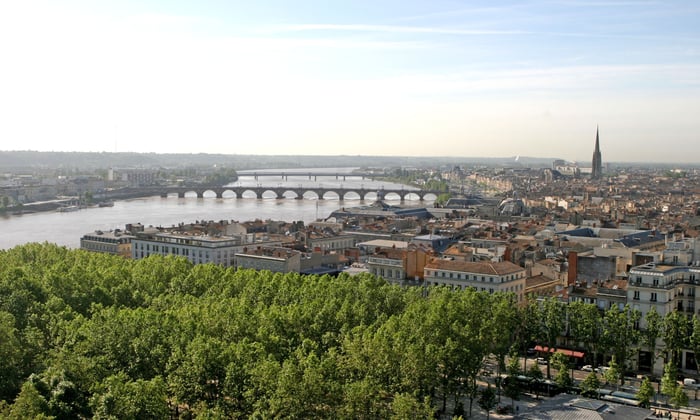 View over Bordeaux, France