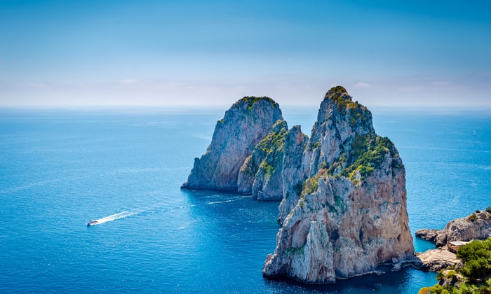 Faraglioni Rocks on Capri Island, Italy