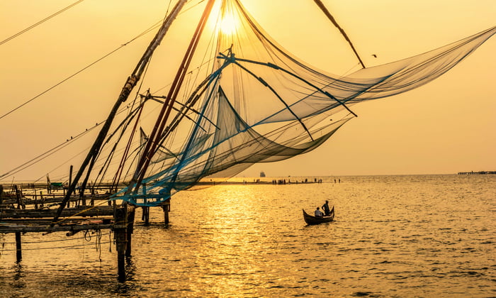 Traditional fishing in Cochin, India