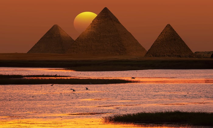 Giza Pyramid Complex by the Nile