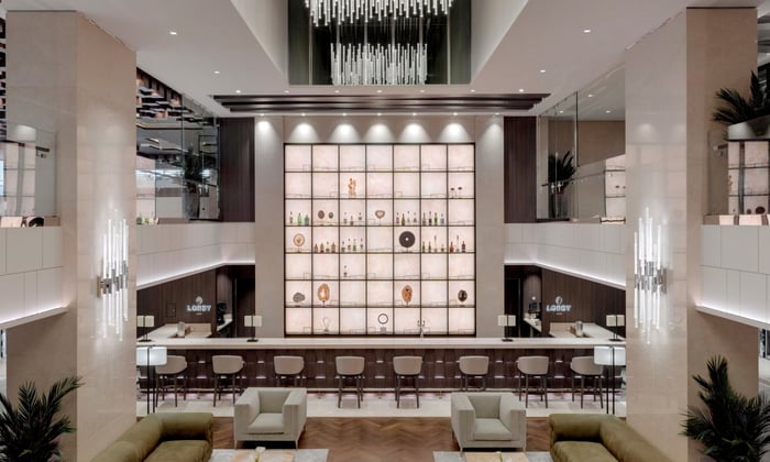 Lobby Bar on board Explora Journeys' first vessel Explora I