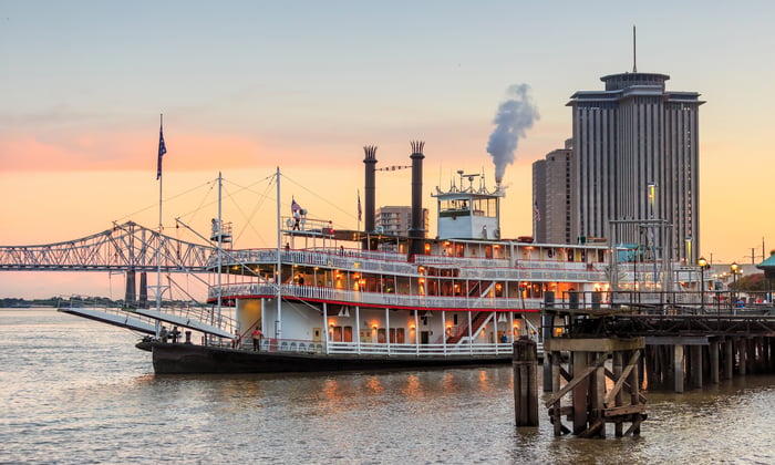 Paddle steamer in New Orleans