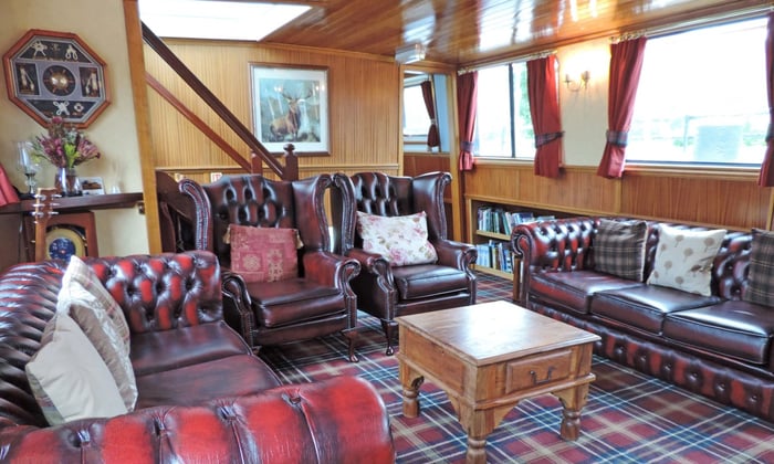 The Saloon on board European Waterways' Scottish Highlander