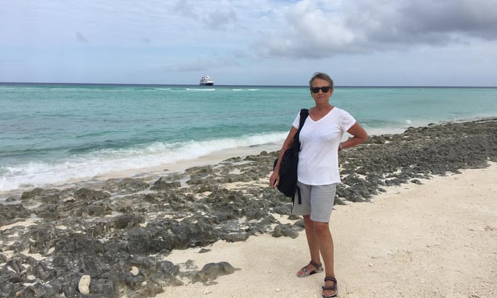 Susan and Silver Discoverer in the Seychelles